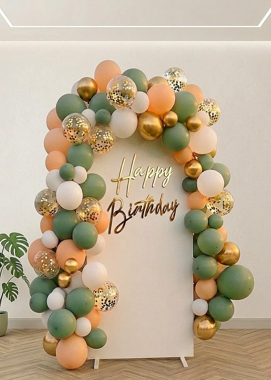 Балонна арка з написом Happy Birthday — фотозона від студії КАДР, Львів